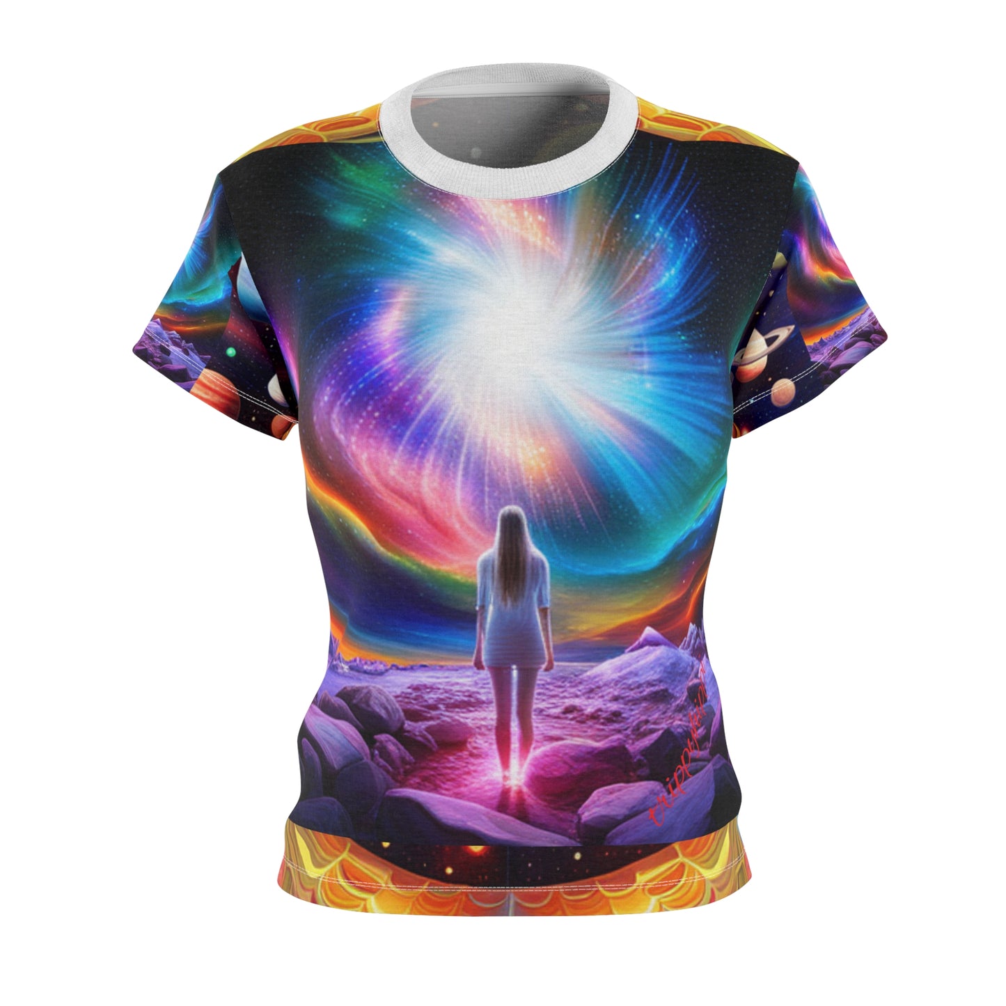 trippy hippi space Women's tee