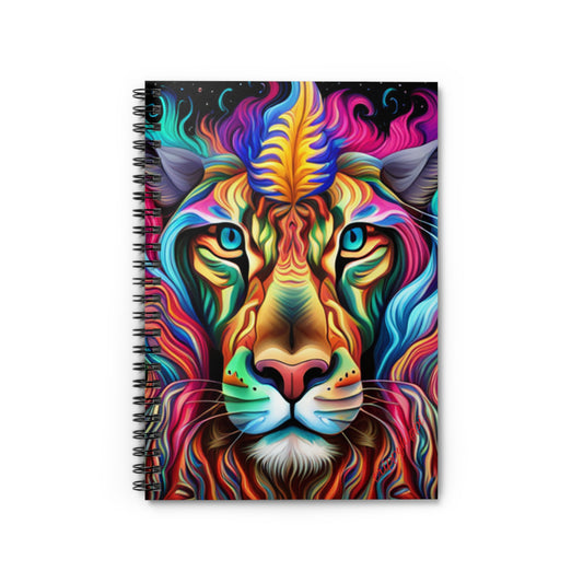 trippyhippi lion Spiral Notebook