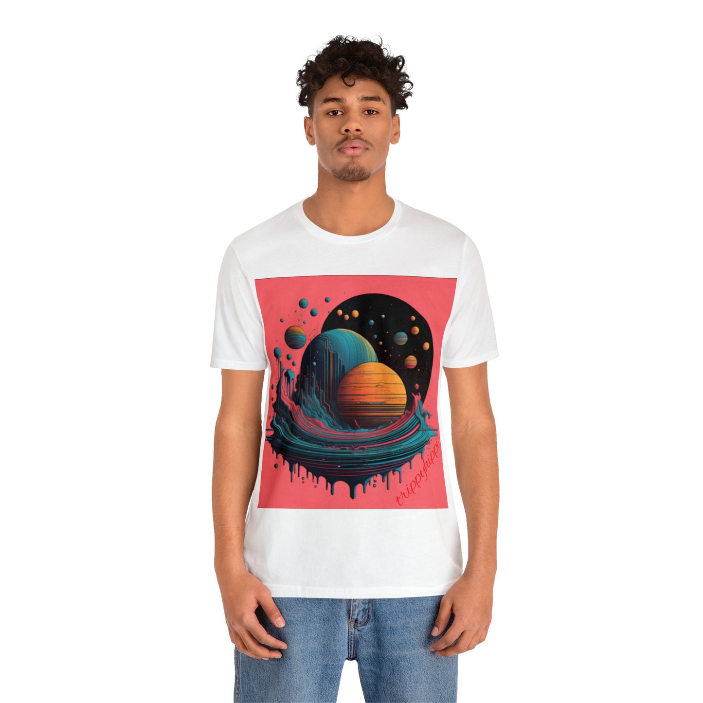 glitchy planet Short Sleeve Tee