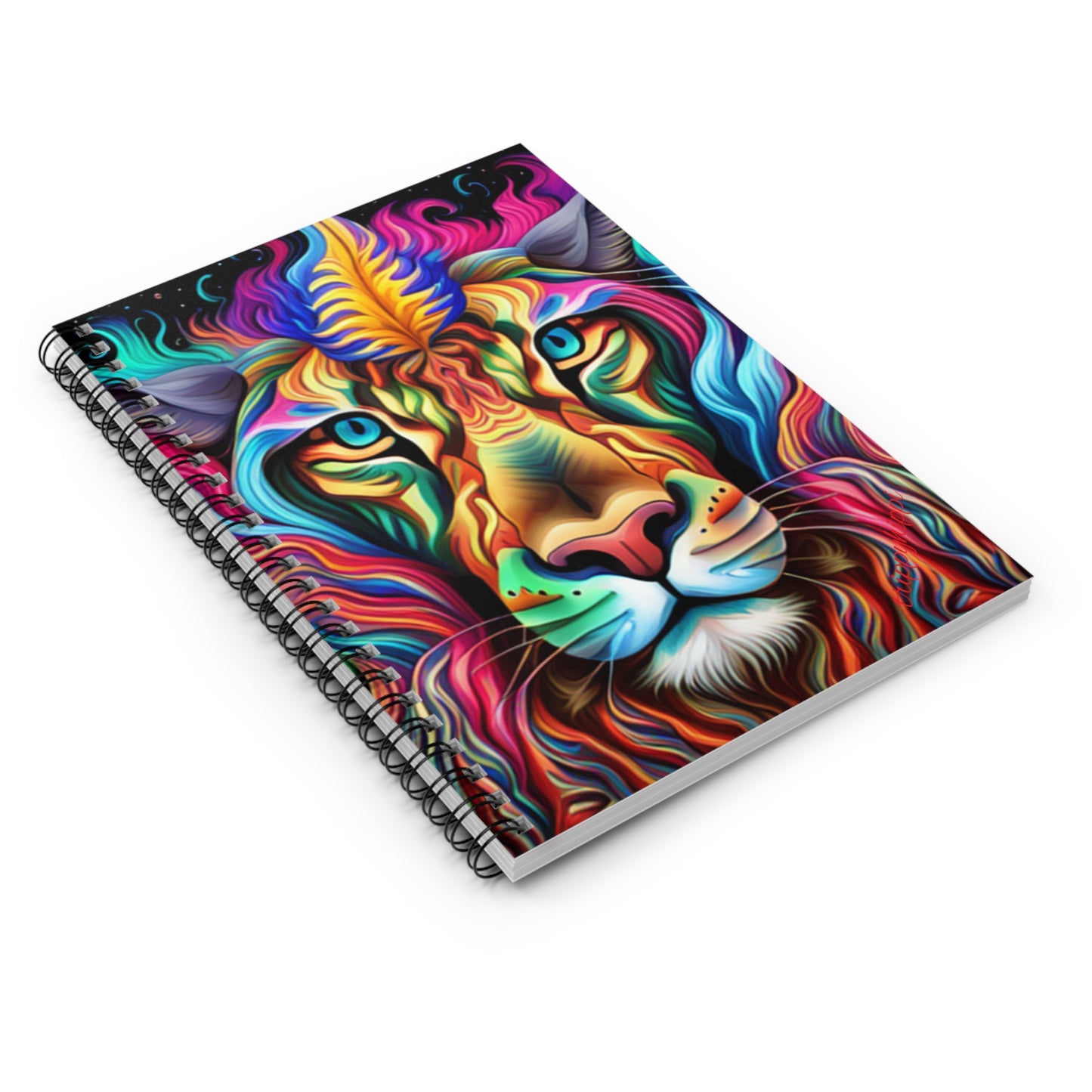 trippyhippi lion Spiral Notebook