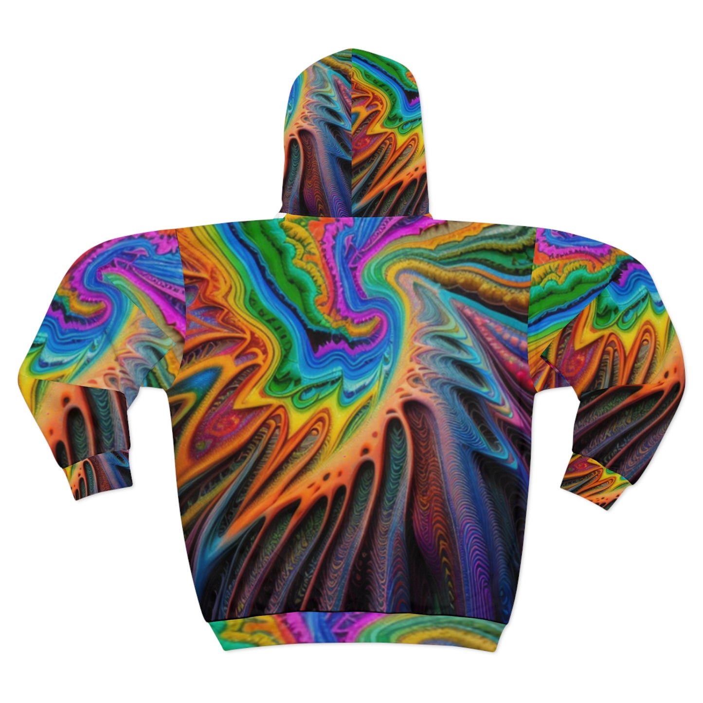 trippy multicolor Zip Hoodie